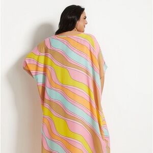 Ashley Stewart Abstract Caftan Maxi Dress